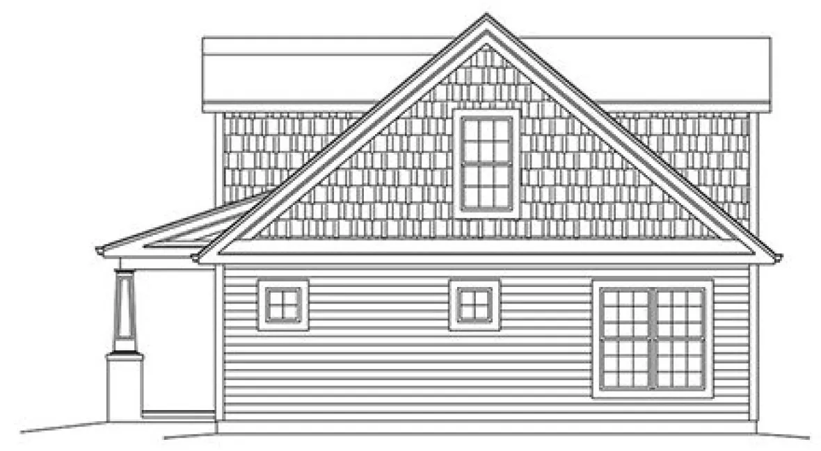 Right Elevation for House Plan #638891