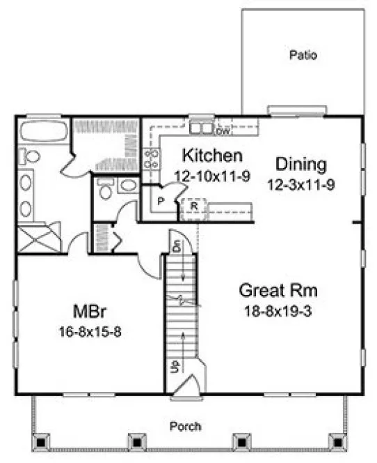 Main Floor Plan for House Plan #638891