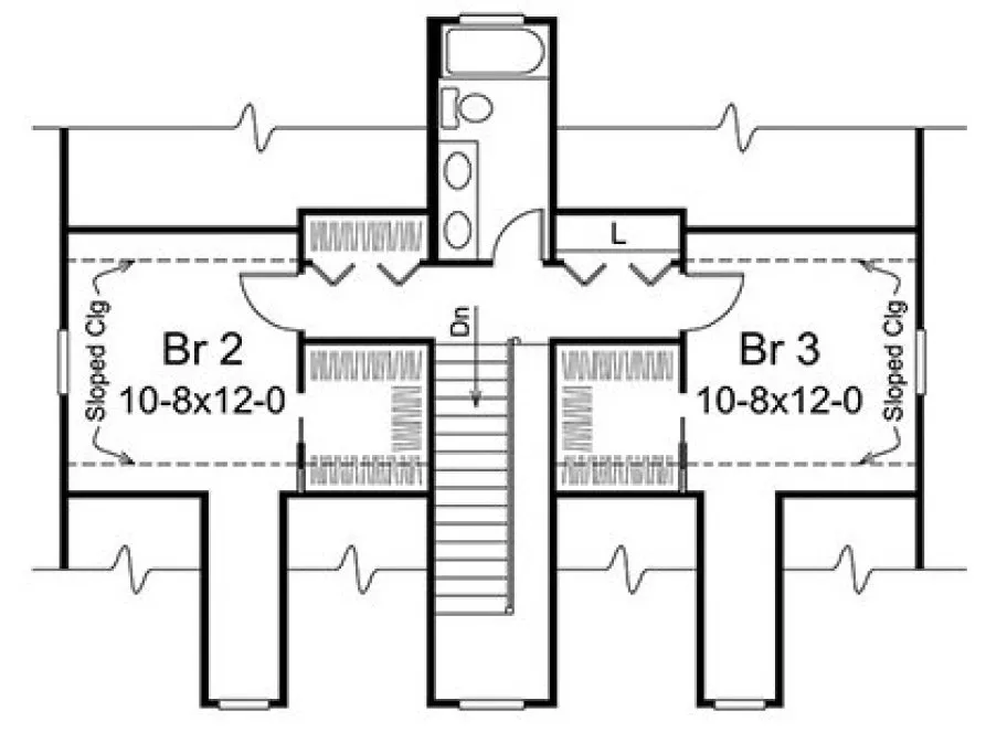 Second Floor Plan for House Plan #638891