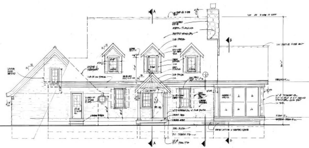 Rear Elevation for House Plan #682581