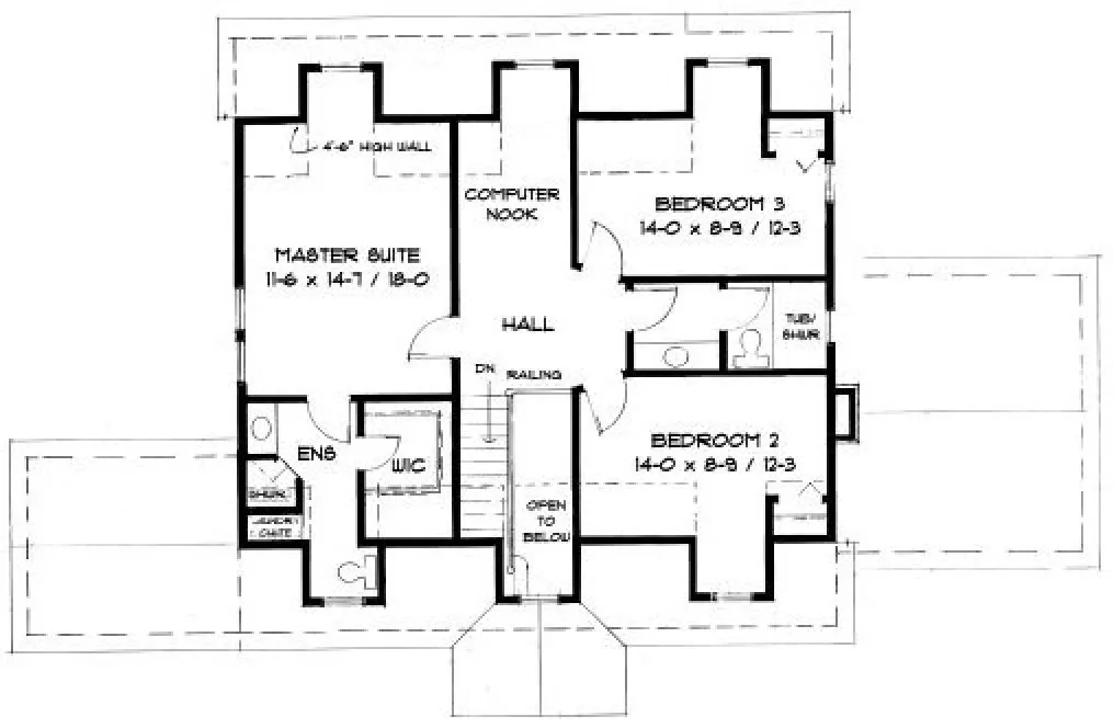 Second Floor Plan for House Plan #682581