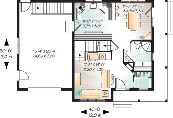 Main Floor Plan for House Plan #147862
