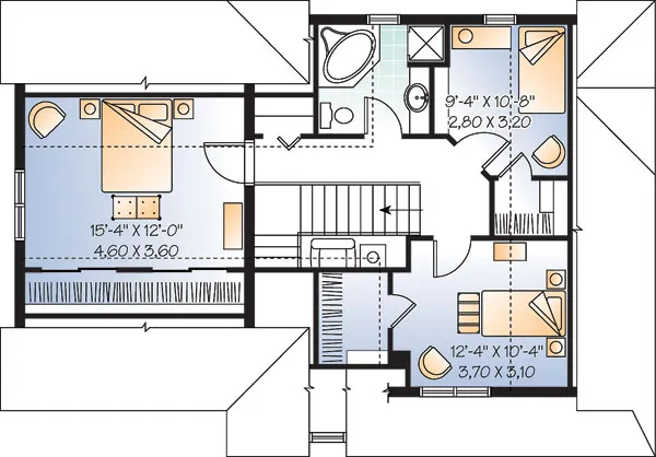 Second Floor Plan for House Plan #147862