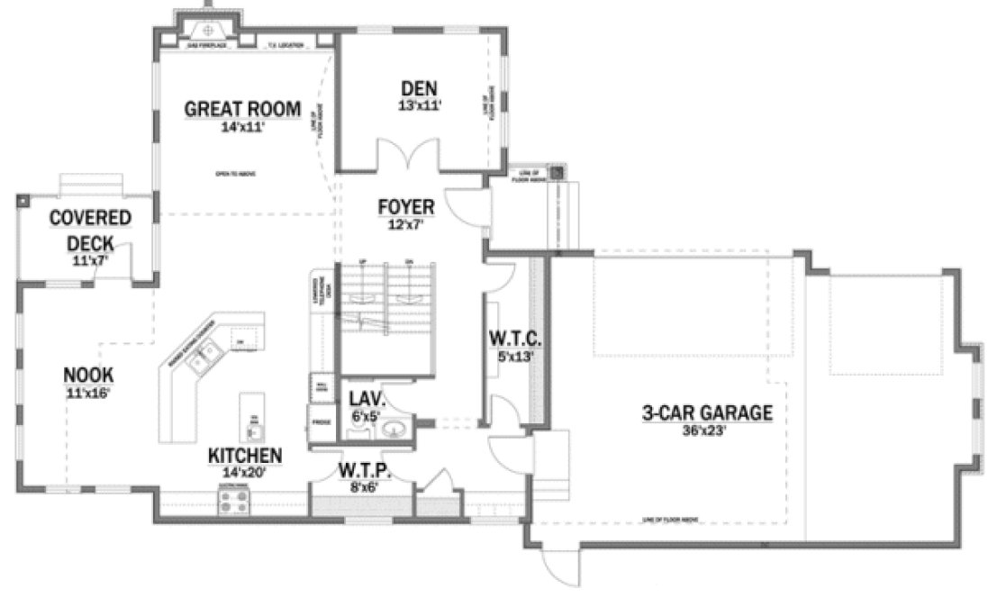 Main Floor Plan for House Plan #556182