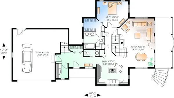 Main Floor Plan for House Plan #141293