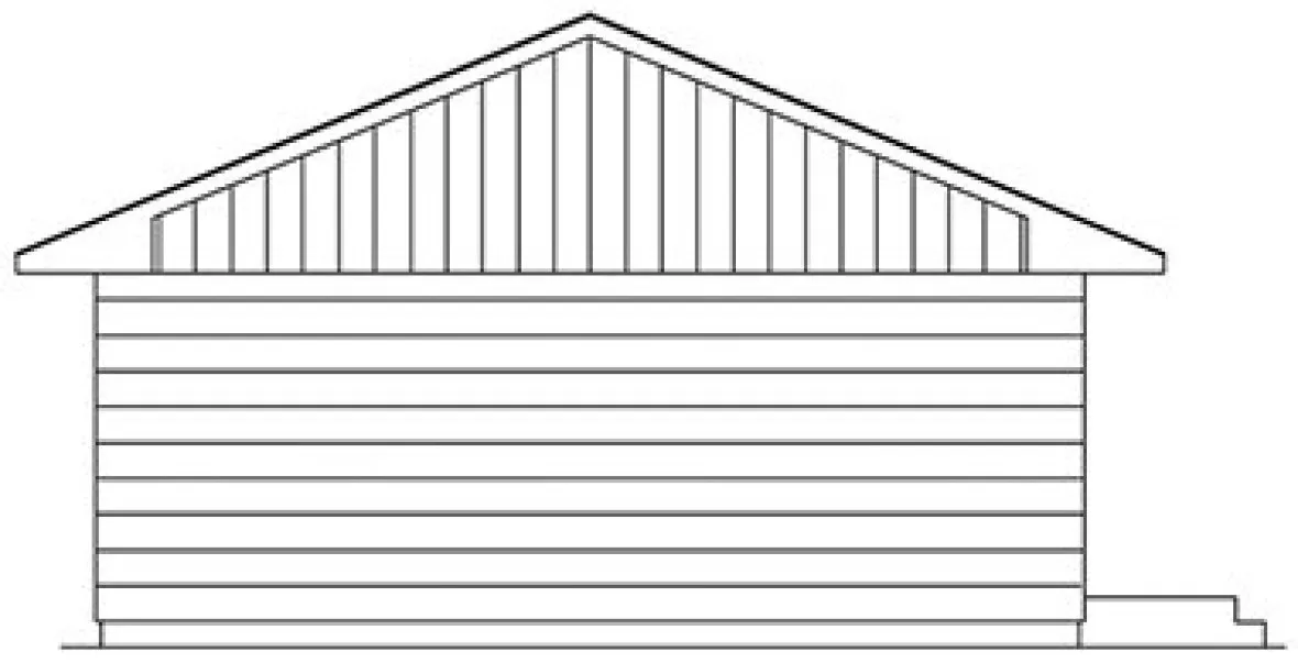 Left Elevation for House Plan #631000