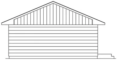 Left Elevation for House Plan #631000