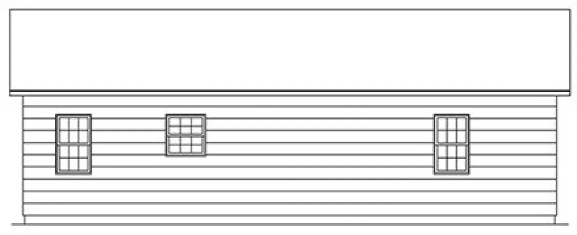 Rear Elevation for House Plan #631000