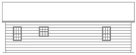 Rear Elevation for House Plan #631000