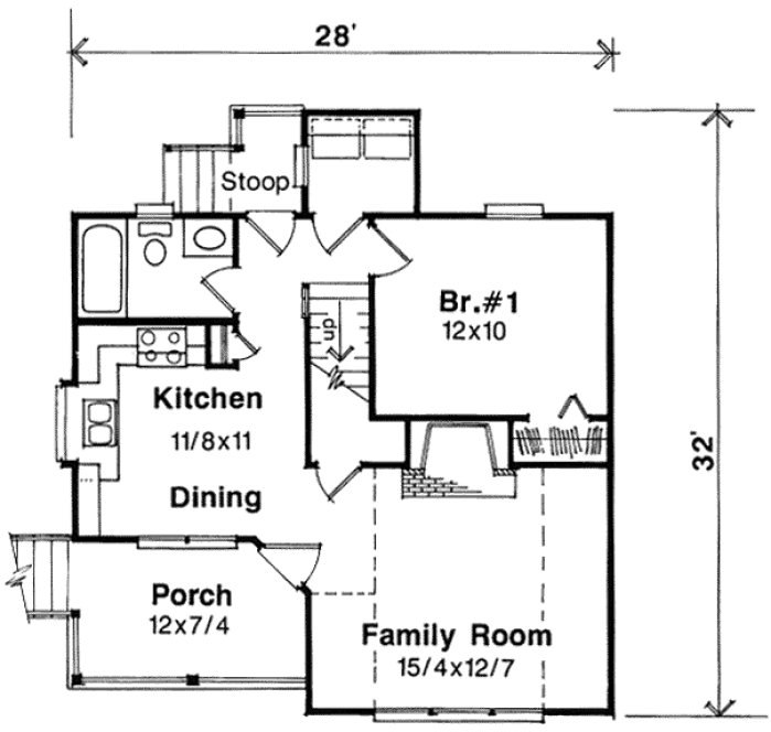 Main Floor Plan for House Plan #118280
