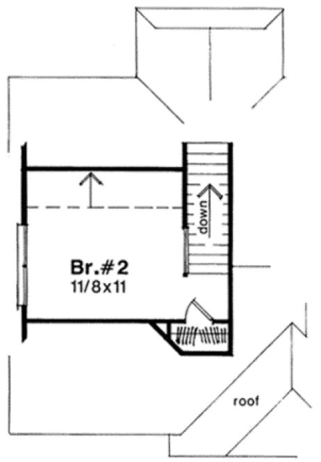 Second Floor Plan for House Plan #118280