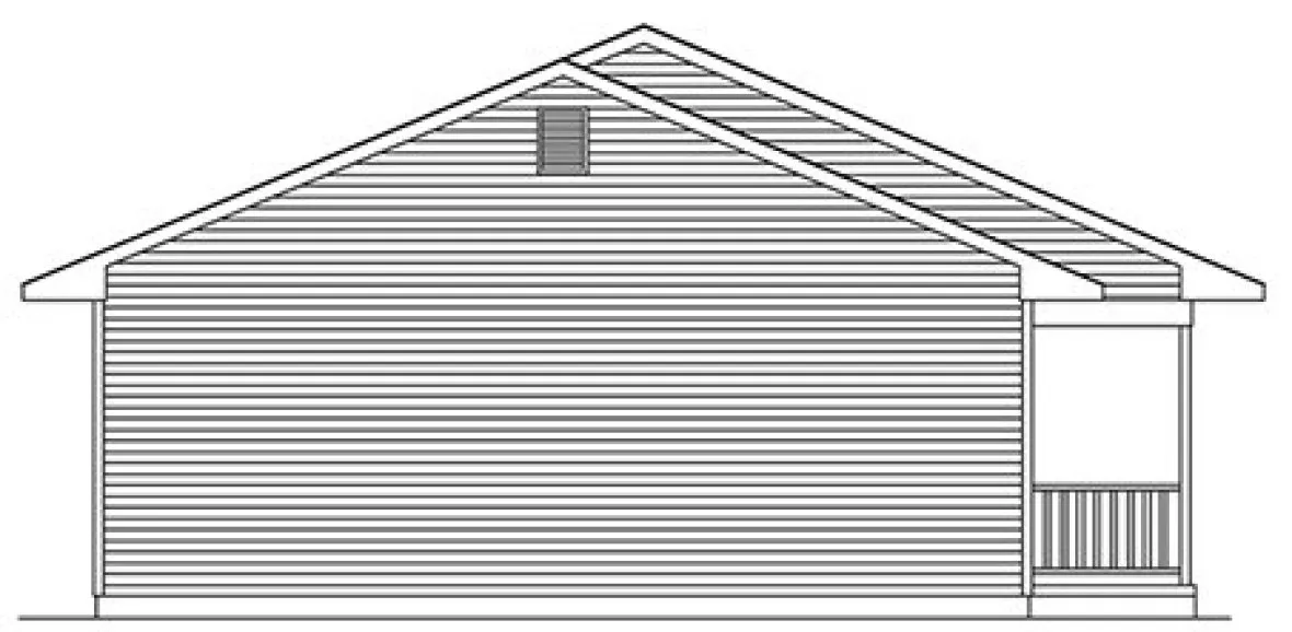Left Elevation for House Plan #631344