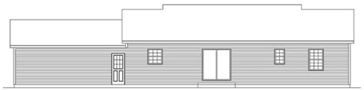 Rear Elevation for House Plan #631344