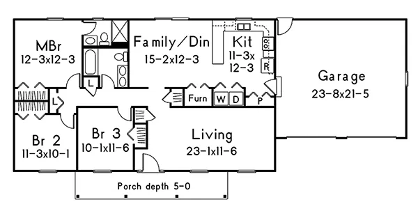 Main Floor Plan for House Plan #631344