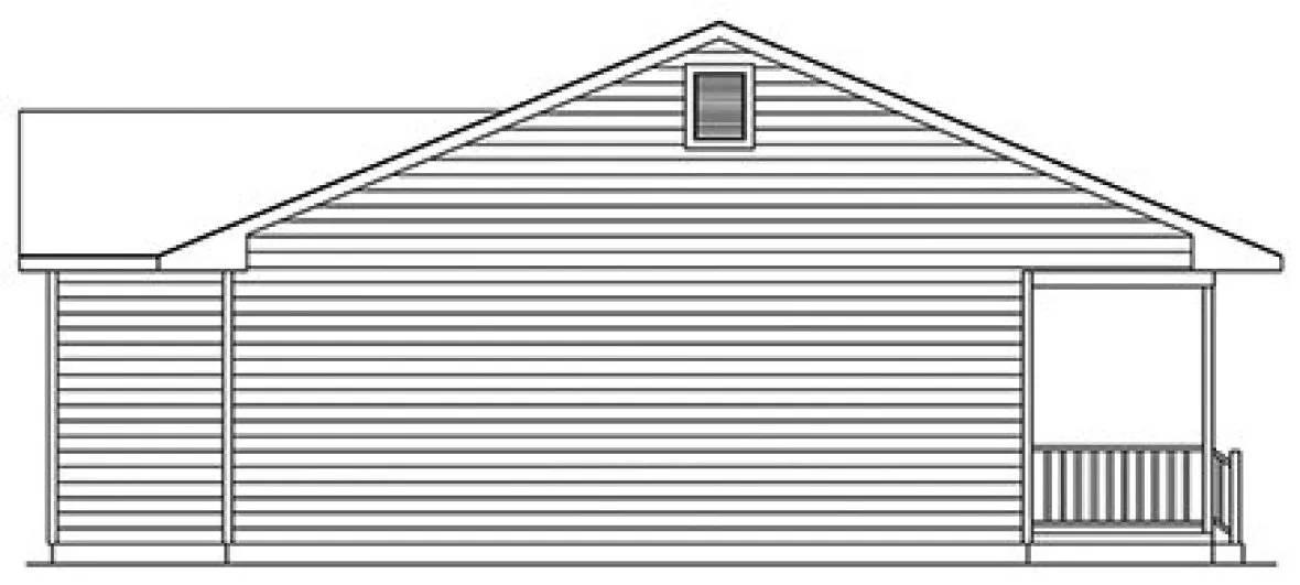 Left Elevation for House Plan #631285