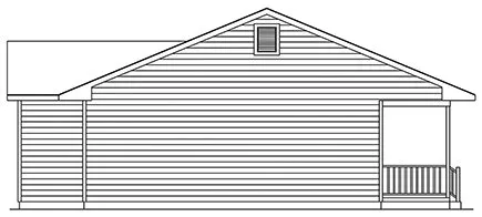 Left Elevation for House Plan #631285