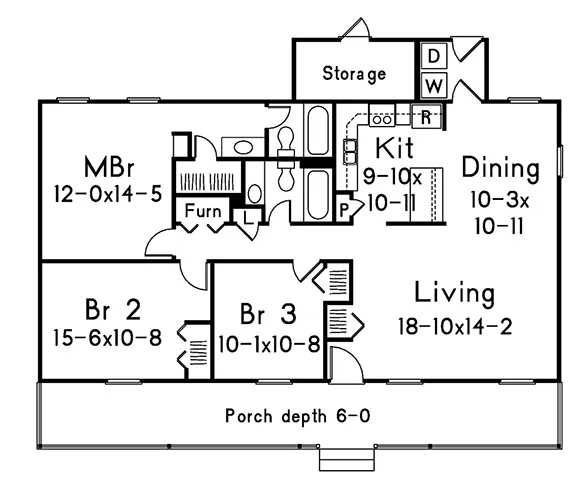 Main Floor Plan for House Plan #631285