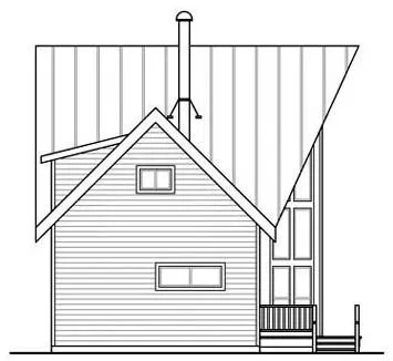 Left Elevation for House Plan #340861