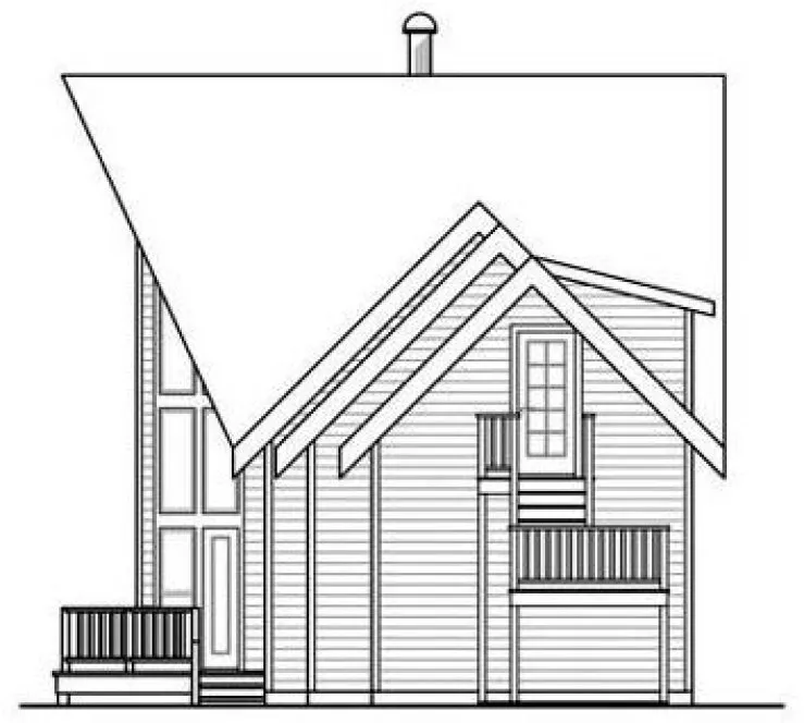 Right Elevation for House Plan #340861