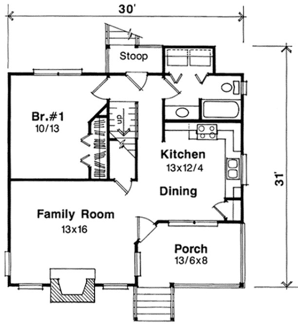 Main Floor Plan for House Plan #118201