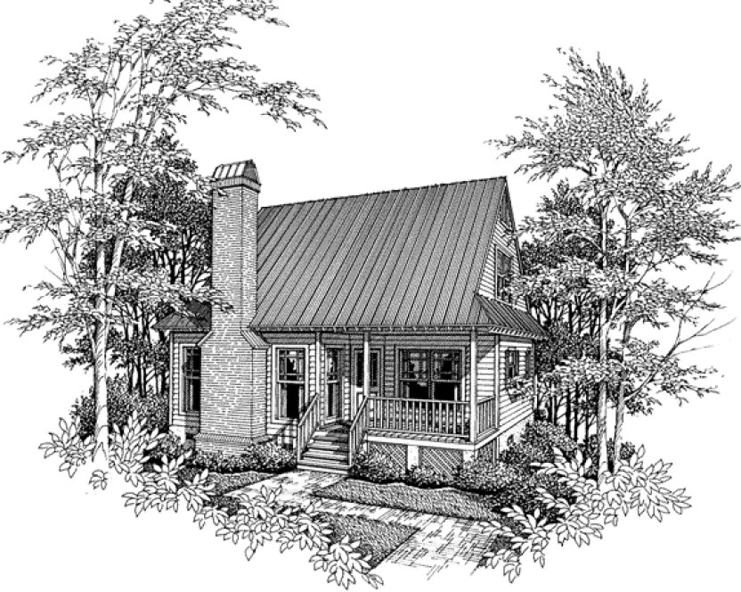 Full Rendering for House Plan #118201