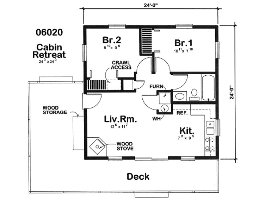 Main Floor Plan for House Plan #180207