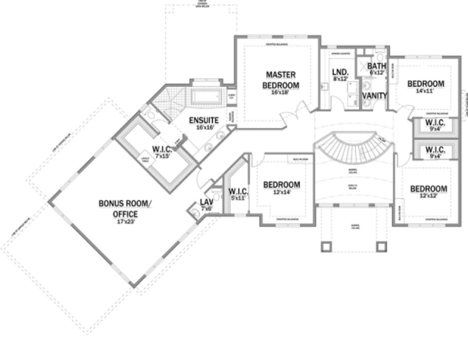 Second Floor Plan for House Plan #550283