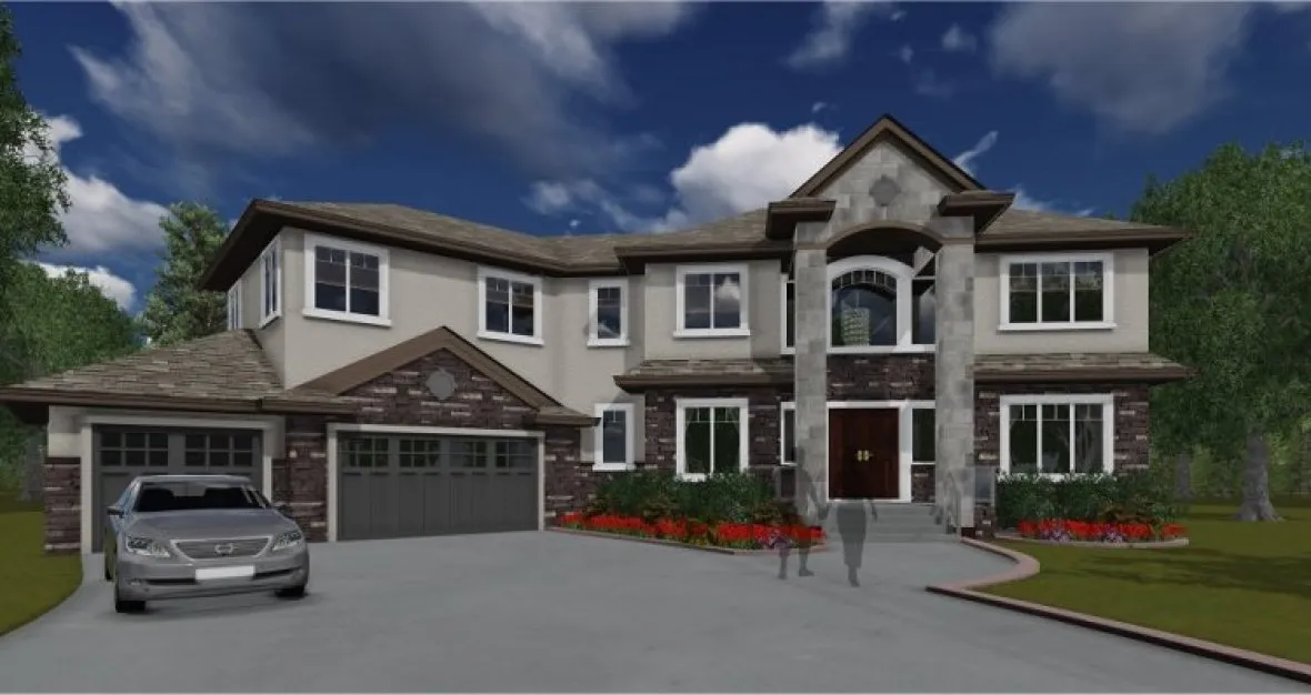 Full Rendering for House Plan #550283