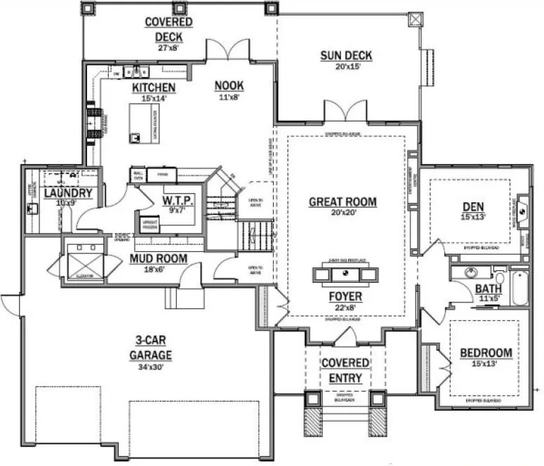 Main Floor Plan for House Plan #558354