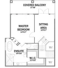 Second Floor Plan for House Plan #558354