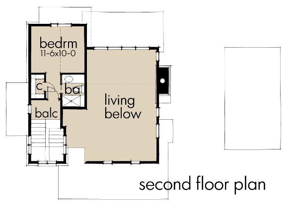 Second Floor Plan for House Plan #640589