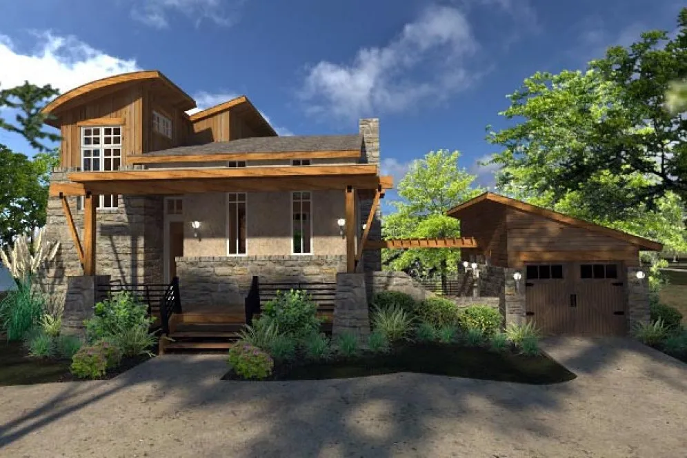 Full Rendering for House Plan #640589