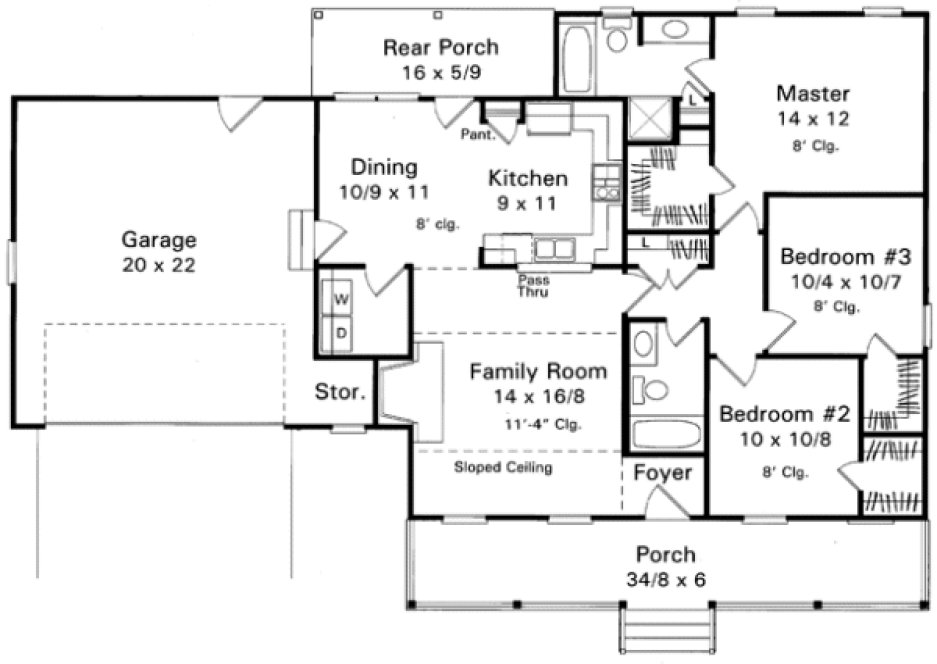 Main Floor Plan for House Plan #113521