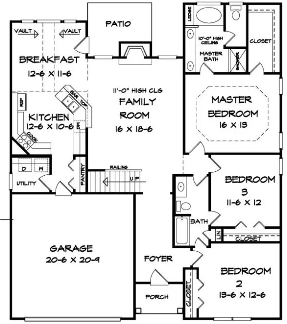 Main Floor Plan for House Plan #714471