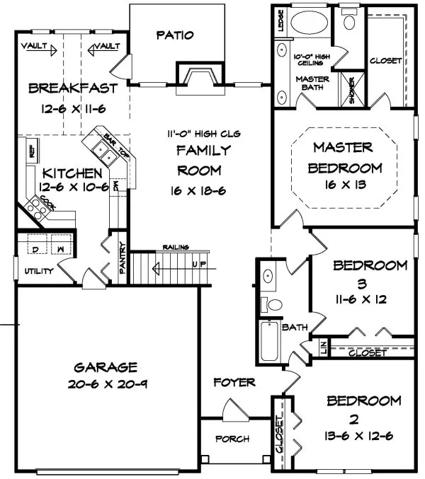 Main Floor Plan for House Plan #714471
