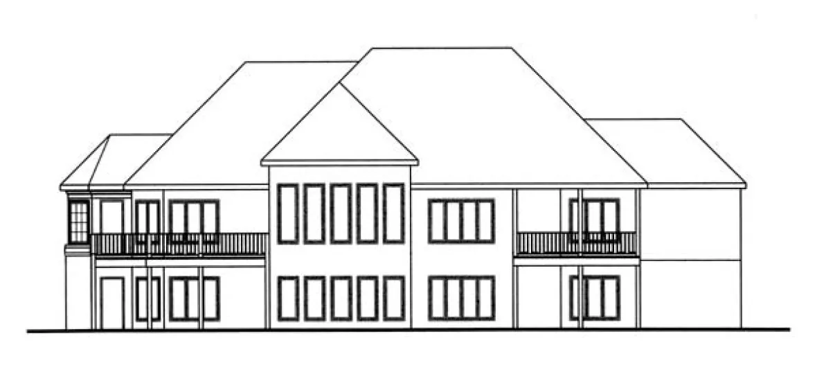 Rear Elevation for House Plan #704942