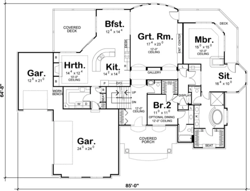 Main Floor Plan for House Plan #704942