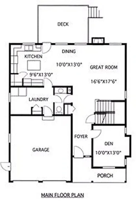 Main Floor Plan for House Plan #502033