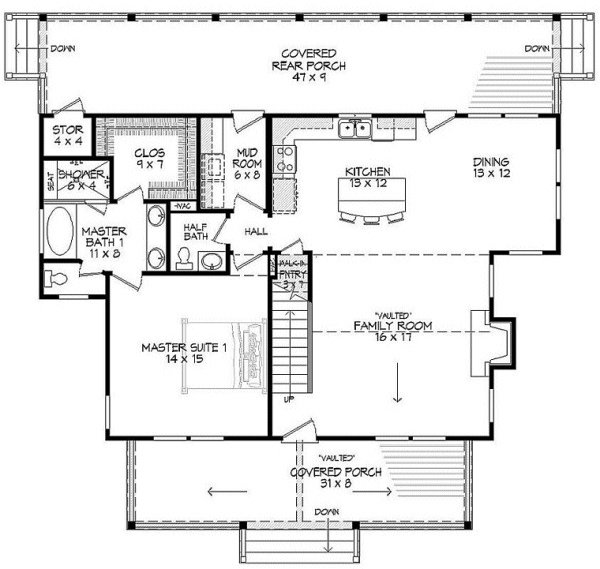 Main Floor Plan for House Plan #692791