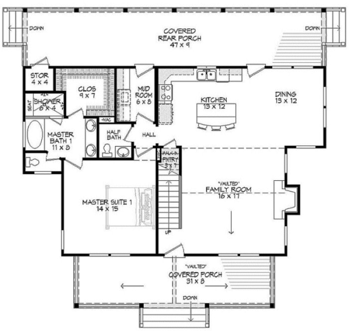 Main Floor Plan for House Plan #692791