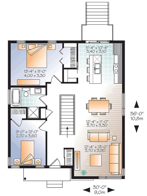 Main Floor Plan for House Plan #149413