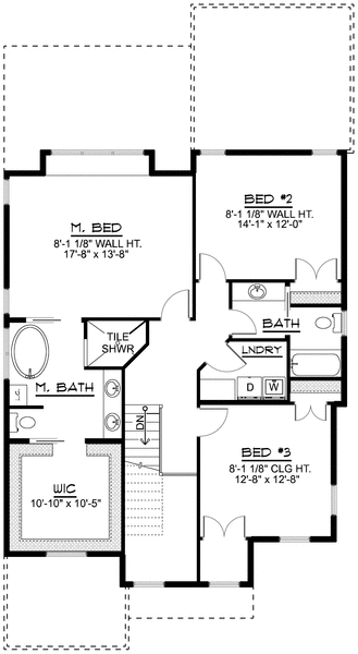 Second Floor Plan for House Plan #752622