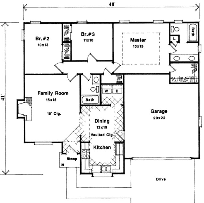 Main Floor Plan for House Plan #114031