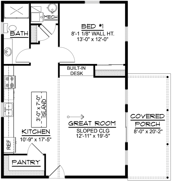 Main Floor Plan for House Plan #755780
