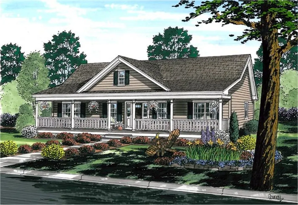 Full Rendering for House Plan #181381