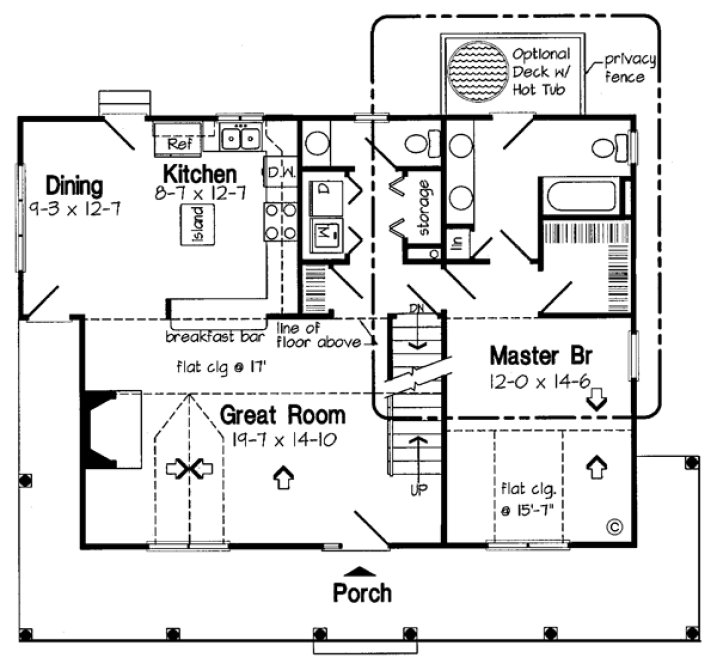 Main Floor Plan for House Plan #180651