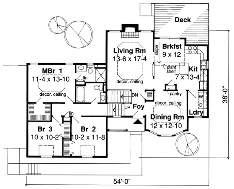 Main Floor Plan for House Plan #182741