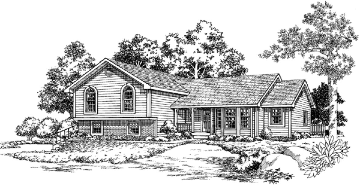 Full Rendering for House Plan #182741