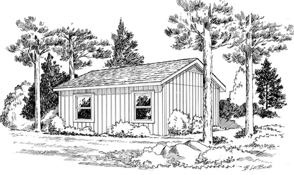 Rear Elevation for House Plan #180675
