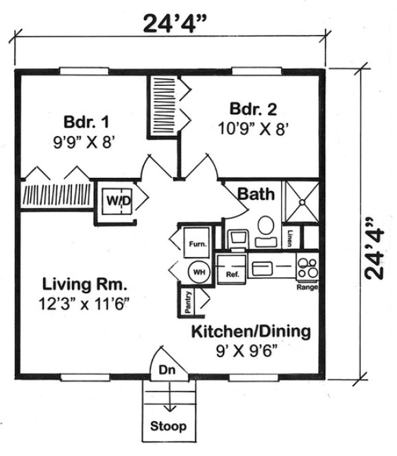 Main Floor Plan for House Plan #180675